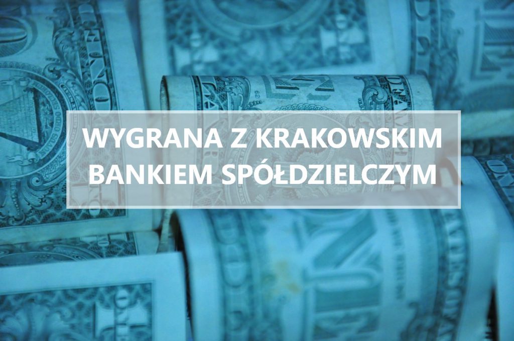 wygrana z krakowskim bankiem spółdzielczym